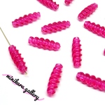 4個入(clear pink)vintage spirale beads  