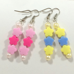 2組セット♪かちゃかちゃお花ピアス