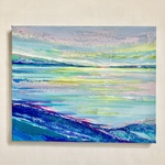 sea＊絵画　海　風景画　テクスチャーアート　
