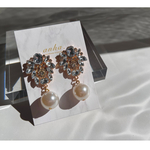 【#171ピアス 再販】ブライダルピアス　フォトウェディング　おおぶりピアス　ブライダル　ウェディング　ブライダルアクセサリー　ピアス　フラワー　イヤーカフ　イヤリング　パール　結婚式　前撮り