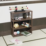 【夏割】古書棚Ⅲ 茶（1/12）ミニチュア家具