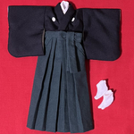 27cmドール　黒紋付風袴　着物　袴　ジェニーサイズ