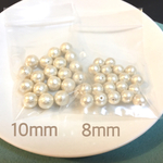 コットンパール2サイズセット キスカ 10mm、8mm 各20個