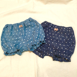 ★yutomina2010さま専用★【size80】　お尻ぷっくり❤かぼちゃパンツ／ドット・ネイビー&ドット・ブルー