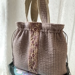 ふんわりヌビバッグ　アーモンドグレー