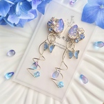 紫陽花〜トゥインクルドロップス〜　クリスタル　ピアス　イヤリング　耳飾り