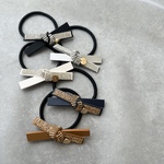 knot design  leather hair tie【5colors】