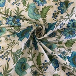 スクリーンプリント生地　インド綿