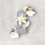Corsage. コサージュ" Silk Lily. " | ホワイト×イエロー |