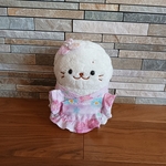 ☆しろたん19cm☆浴衣ドレス＆お花のセット(白リボン帯)