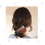 シンプル ダイヤモンド べっ甲 ヘアクリップ B級品