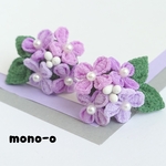 【つまみ細工】ピアス 紫陽花