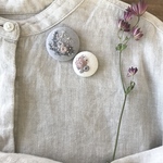 刺繍ブローチ　2個セット