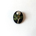 植物図鑑 バラ　刺繍ブローチ 
