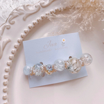 パールbubbleヘアクリップ𓂃𓂂ꕤ*.   レジンヘアクリップ    レジン   かすみ草