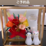ご予約品　　チューリップと猫ちゃん