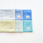 名入れ可＊ブルーブルー＊オーガニックコットン＊6重ガーゼハンカチ