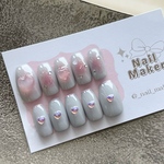 No108 gray cheek nailꯁꯧ