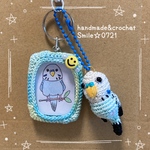セキセイインコさん♡とミニフォトフレームキーホルダー🌼(送料込み)