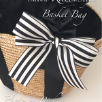 【フリルリボンハンドル】オトナ可愛いかごバッグ♪