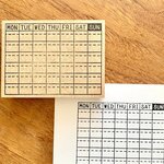 【月間カレンダー 】スタンプ  2024 手作りカレンダーに　（月曜始まり）　12ヶ月使えるカレンダーはんこ 　スケジュールが書き込める日本製の上質な月間カレンダースタンプ