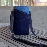 国産こだわりデニム  ミニショルダーバッグ(ブルー×インディゴ)