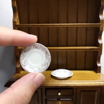 ミニチュア　アンティーク風皿（茶色）