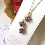 swarovski～３つの紫陽花（アンティーク×パープル）