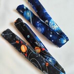 お名前タグつき ずれが気にならない  超ロング水筒肩ひもカバー【 惑星 】