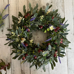 ラベンダーとオリーブのリース