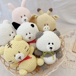 どうぶつ編みぐるみ ファーストトイ ぱんだ みけねこ きりん とら うさぎ くま 編みぐるみ ラトル