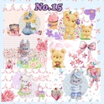 【15】bear＆kitty cat デザインペーパー60枚