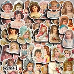 送料無料【S289-1コラージュ素材】海外シール　レトロ　子供　ヴィンテージ  ジャンクジャーナル　日記　おすそ分け　バレット
