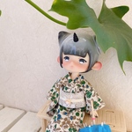 NEW!! 「🍓グリーンベリー」女の子 浴衣&帯セット
