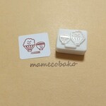 《再販》ご飯さんとお味噌汁さん：消しゴムはんこ。