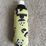 パンダ柄500mlペットボトルカバー(ホルダー)イエロー×ブラック