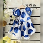 犬服『完成品　大きなブルードット　①ワンピース』