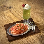 昭和の喫茶店♪スパゲッティナポリタンとクリームソーダのミニチュア