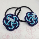 ~rrk92様専用~水引ヘアゴム　紺×水色×白　2個セット