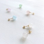 天然石：natural stone pierce[K14GF]