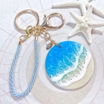 『海のバッグチャーム』ブルー    海アート　キーホルダー　