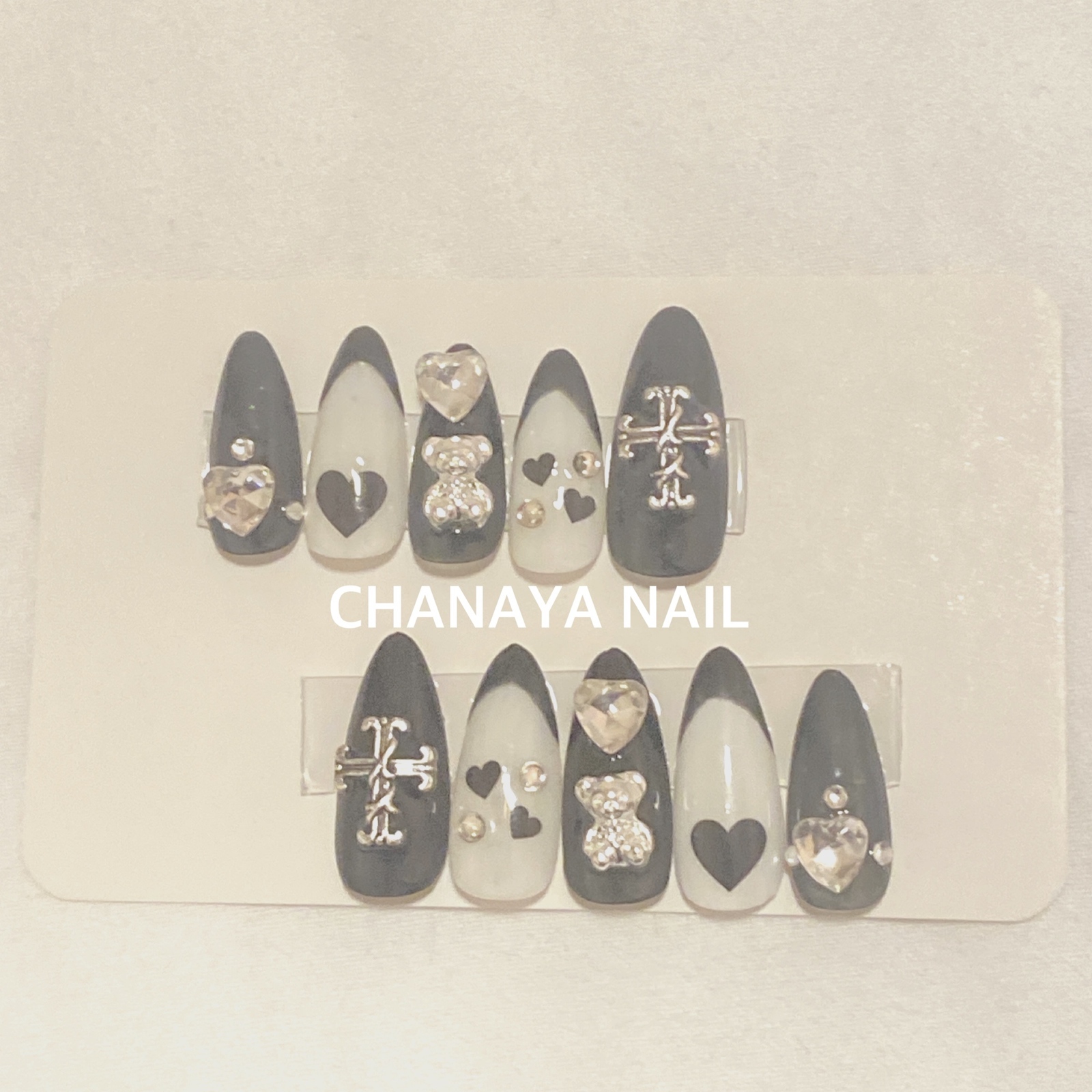 3D ネイルパーツ ひらがな 数字 ハート イニシャル 量産 推しネイル