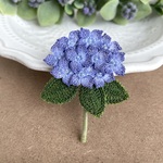 紫陽花ブローチ（藤色）