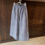  浴衣で作った夏パンツ　細格子(浴衣リメイク)