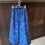 浴衣で作った夏パンツ　型染め(浴衣リメイク)