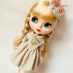 ○受注○Blythe outfit ꔛ♥チーズちゃんリネンバルーンワンピースꔛ♥supipi39