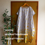 SALE*綿麻ソフリーシーチング花柄**グレー
