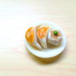 餃子とシュウマイの飲茶プレートブローチ