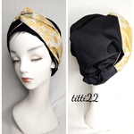 new💛🖤【リバティ　スザンナ】帽子にもなるヘアターバン