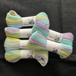   [シルケット加工] 20/6 刺し子糸 手染め刺し子糸 段染め糸 単色糸 刺繍 刺繍糸 ニャンドゥティ ネオンカラー 編み物  895
